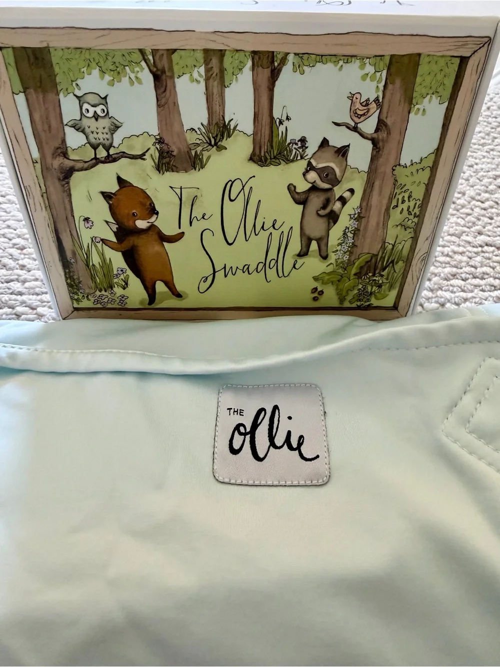 The Ollie Swaddle in Light mint Blue